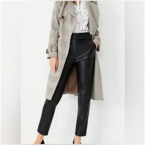 Ann Taylor belted faux leather pants